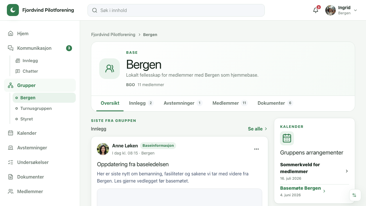 Group page